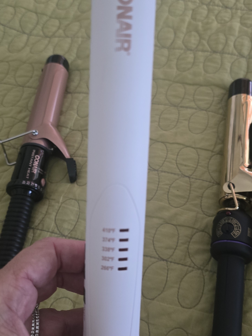 Conair Double Ceramic 1" Flat Iron White & Gold